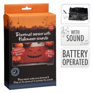 Senzor pentru covoraș de intrare, cu sunete de Halloween, activare la călcare, 34x24,5 cm