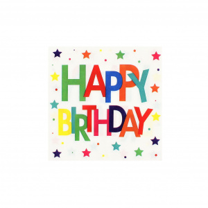 Servetele party 16buc. 33cm Happy birthday