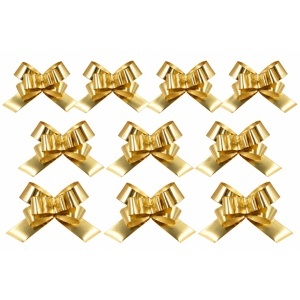 Set 10 funde aurii, decorative, autoformabile pentru cadouri, metalizate, 50 x 3 cm, Brizzolari