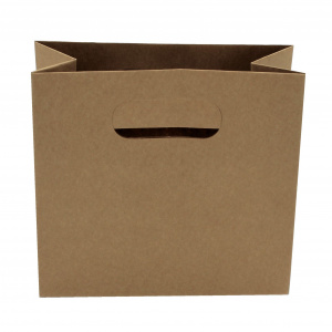 Set 10 pungi cadou kraft 15x14x7cm