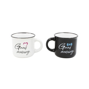 Set 2 Cești Espresso, Nekupto – “Good Morning”, 2 x 80 ml