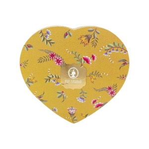 Set 2 farfurii, formă de inimă, Pip Studio, Yellow, 21.5 cm, colecția La Majorelle