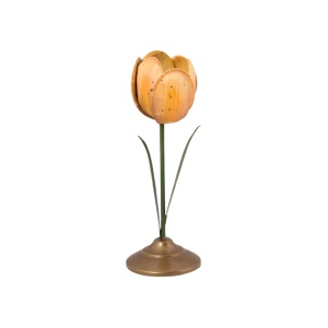 Set 2 suporturi, din metal, Pip Studio, lalele 21 și 26 cm, Yellow, colecția Others