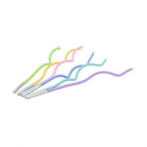 Set 6 lumânări pentru tort, curbate, multicolore, Celebright, 15.5cm