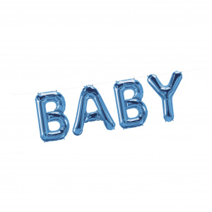 Set baloane albastre litere BABY 35x24cm - Img 2