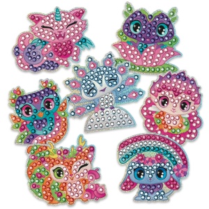 Set creativ 12 stickere strălucitoare cu diamante artificiale – Nebulous Stars, Dazzling Stickers, 7+ ani