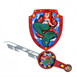Set sabie și scut, Deluxebase, Animal Armouriez, model sirenă - Img 1
