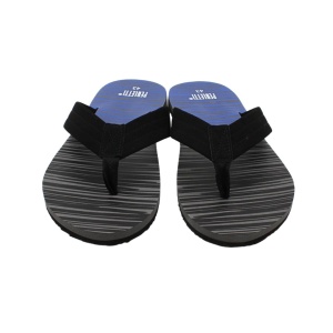 Șlapi flip-flop bărbați, Perletti, negru cu albastru