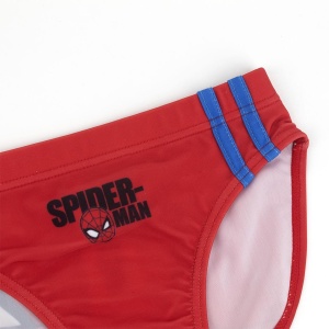 Slip înot pentru băieți, Spider-Man, design roșu cu dungi albastre laterale