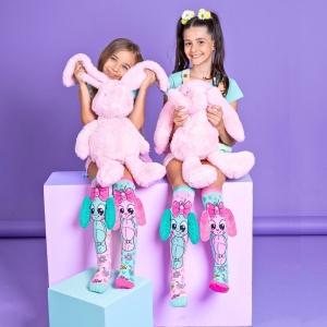 Șosete lungi colorate Madmia pentru fete Bunny toddler 3-5 ani