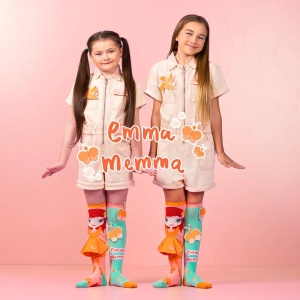 Șosete lungi colorate Madmia pentru fete fantasy Emma Mema 3-5 ani