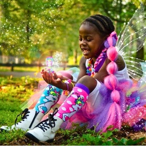 Șosete lungi colorate Madmia pentru fete Flying Unicorn 3-5 ani