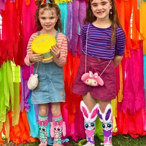 Șosete lungi colorate Madmia pentru fete Funny Bunny 6-99 ani