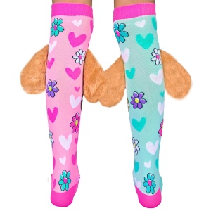Șosete lungi colorate Madmia pentru fete Puppy love 6-99 ani