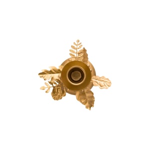Suport pentru lumânare, din metal, Pip Studio, 21.5 cm, Gold, colecția Others