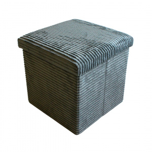Taburet cu spațiu depozitare 38x38x38 cm reiat mare verzuliu