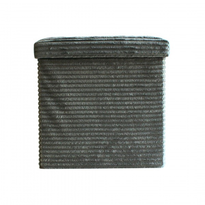 Taburet cu spațiu depozitare 38x38x38 cm reiat mare verzuliu