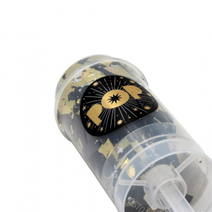 Tun Confetti Push Pop Negru-Auriu – Efect Exploziv de Sclipici pentru Petreceri Glam 