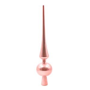 Vârf pentru brad, roz mat, 27.5 cm