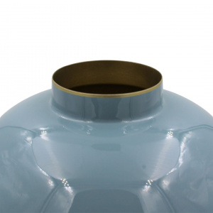 Vază decorativă rotundă, metalică, Pip Studio, 23cm, Light Blue