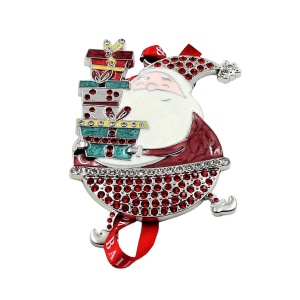 Set cadou Bailey & Brooke, 3 decorațiuni metalice „Moș Crăciun și prietenii săi”
