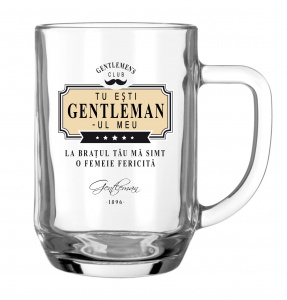 Halbă bere "TU EȘTI GENTLEMAN-UL MEU"