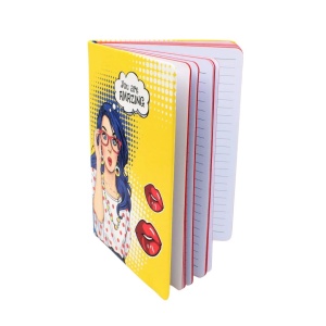 Agenda cadou pentru femei Nekupto – „You Are Amazing” – Jurnal Pop Art, 18.5 x 13.5 cm, 80 file, cadou inspirațional pentru ea