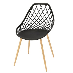 Scaun de grădină ARANDA, Jumi, negru – design modern, rezistent la intemperii