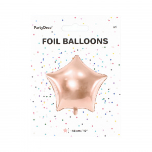 Balon party, model stea, culoarea roz, 48 cm - Img 3