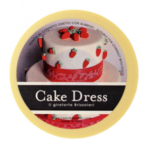 Bandă decorativă Cake Dress pentru torturi și prăjituri, 4.5cm x 15m, model dantelat, Splendor turcoise - Img 3