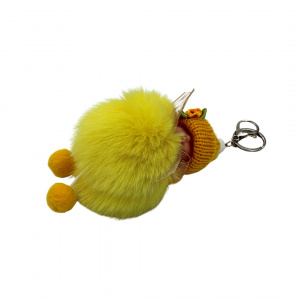 Breloc puf galben model bebeluș adormit