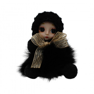 Breloc puf negru model bebeluș - Img 2