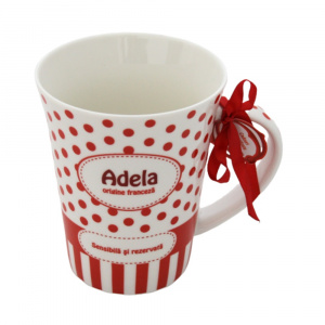 Cană din porțelan, Nekupto, 300 ml, personalizată Adela