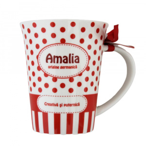 Cană din porțelan personalizată Amalia