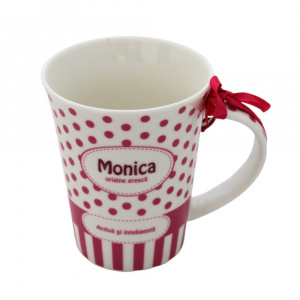 Cană din porțelan personalizată Monica