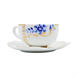 Cană espresso cu farfurioară, colecția Royal White, 125ml, Pip Studio