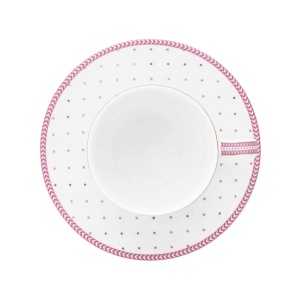 Cană espresso cu farfurioară, Pip Studio, Dots Gold Pink, 120 ml, colecția Jolie
