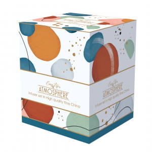 Cană porțelan Atmosphere Shapes cu capac și infuzor 350ml - Img 3