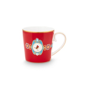 Cană porțelan, Pip Studio, Red, 250ml, colecția Love Birds