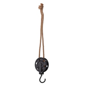 Cârlig Suspendabil pentru Ghivece, 56 cm, Metal/Textil, Negru – H&S Collection