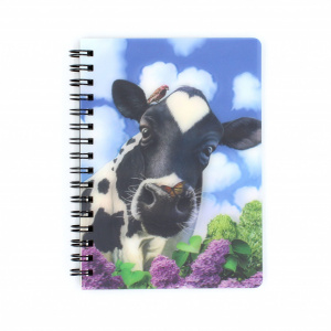Carnețel zoo, cu spirală, 3D, "LiveLife - Curious cow" - Img 3