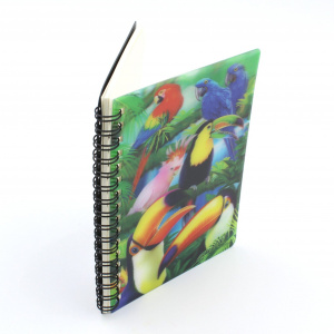 Carnețel zoo, cu spirală, 3D, "LiveLife - Toucan paradise"