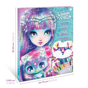 Carte de colorat, pe numere, Nebulous Stars, model Mystery