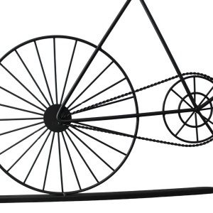 Ceas de perete decorativ cu design bicicletă – metal și MDF, 60x32 cm