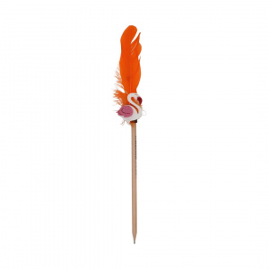 Creion figurina Flamingo pană portocaliu 30 cm