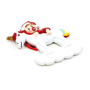 Decorațiune cu magnet - Bebeluș pe unicorn - Img 2