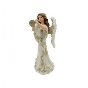 Decorațiune înger trompetă House of Seasons șampanie 17cm