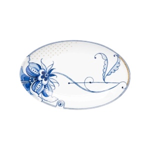 Farfurie din porțelan, ovală, Pip Studio, 16 cm, colecția Pip & The Blue Bird