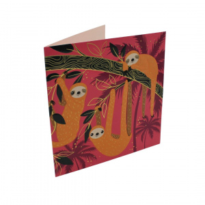 Felicitare Gold Square Sloths - Img 1