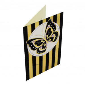 Felicitare Gold Stripe Butterflies - Img 1